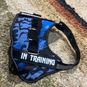 Dog Training Vest XXL Blue Camouflage Dog Harness Service Dog Training Dog NWT